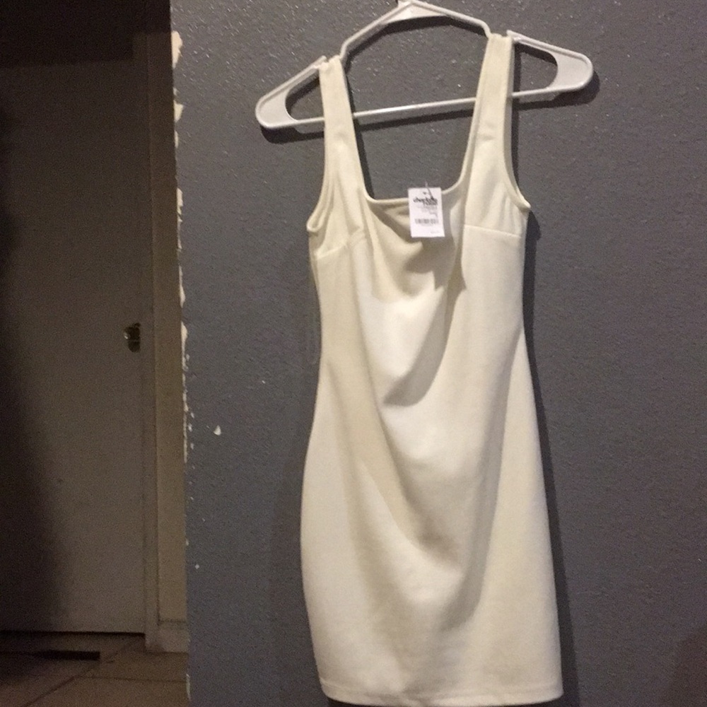 Tight White over the knees dress